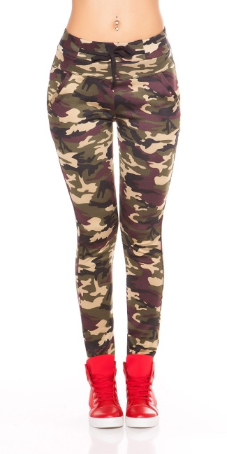 Sexy leggings in camouflage beige